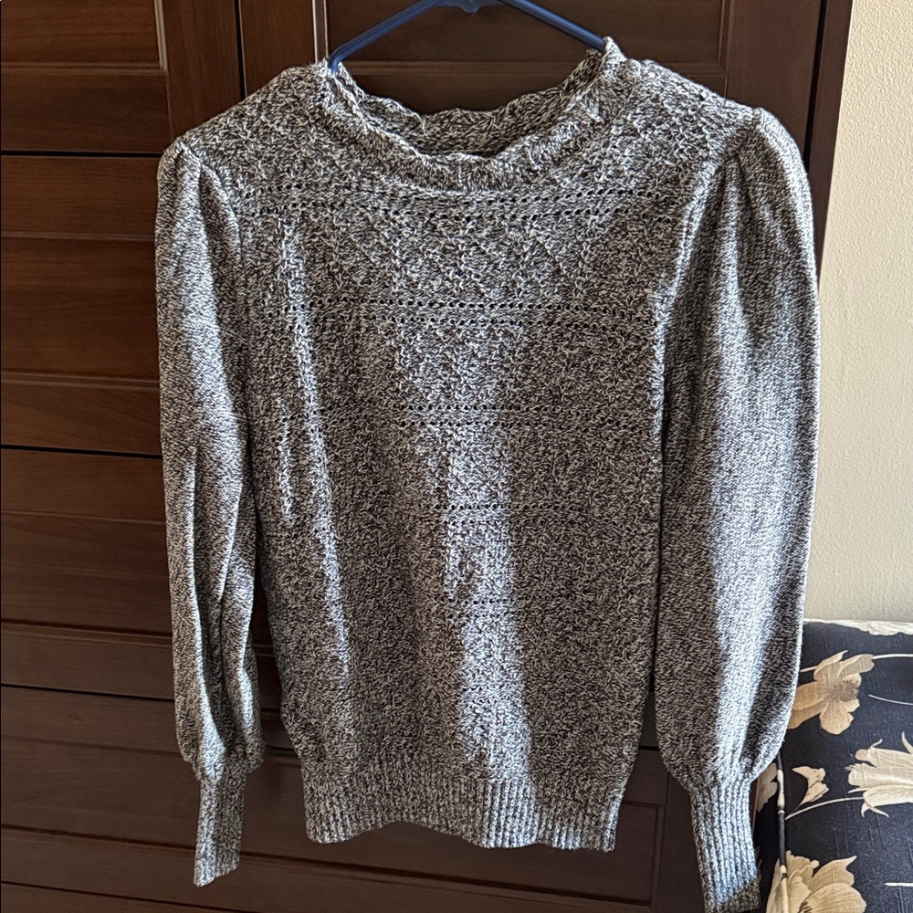 LOFT Gray Cowl Neck Sweater